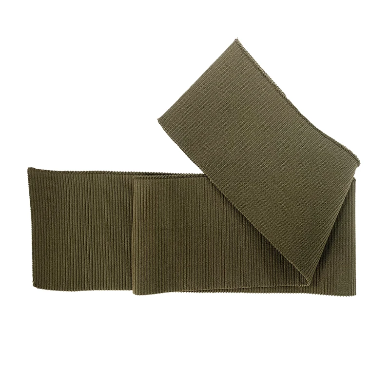 Knitted ribbed hem Pure cotton and spandex material 2*1 weave