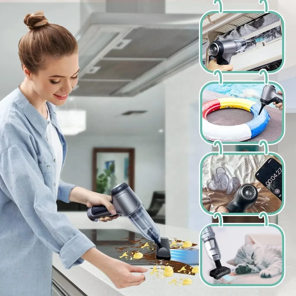 High Powered Brushless Motor 12000pa Handheld Vacuum Cleaner Wireless Low Shipping Car Hover Vacuum Cleaner