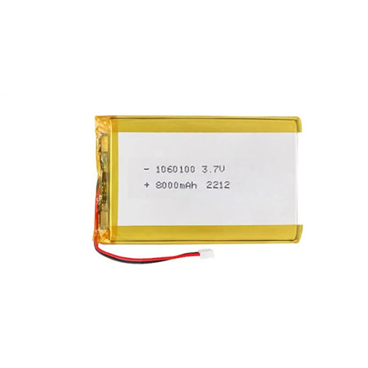 Best Selling Lithium Ion rechargeable power bank battery 3.7v 8000mAh 29.6Wh 1060100 lithium polymer battery pack