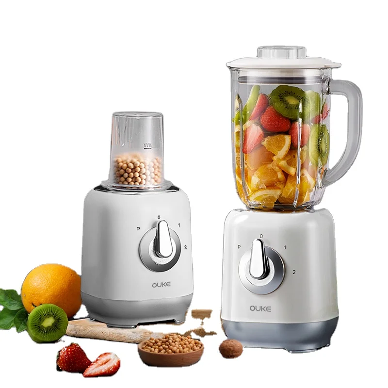 2022 Ouke 350w Home Appliance Kitchen Juicer Table Blender with Glass Tritan Jar Optional