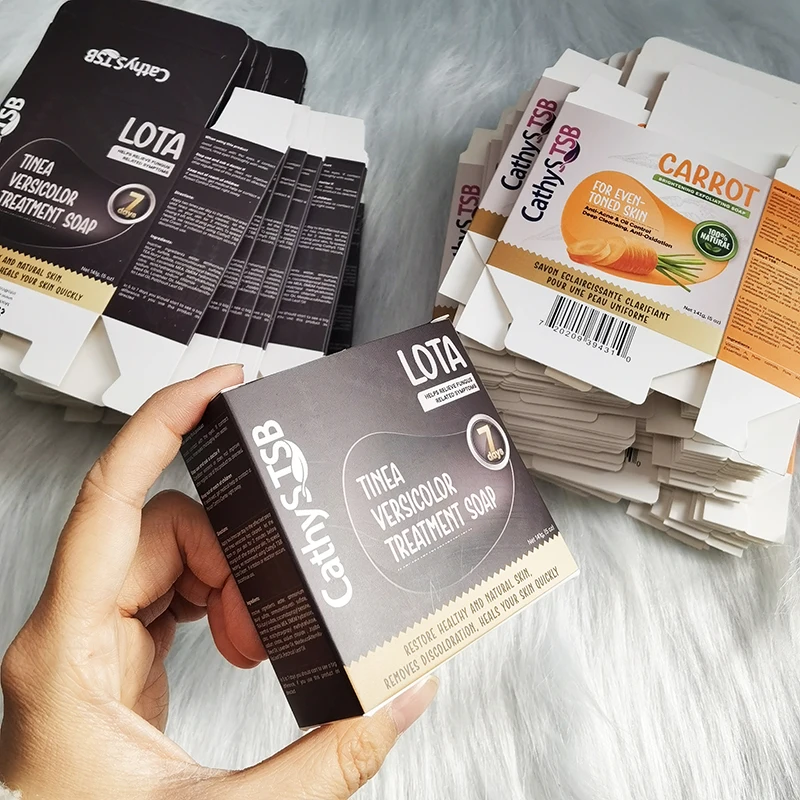 OEM Custom Art Paper Soybean oil Ink Eco Friendly Soap Bar Packaging Box