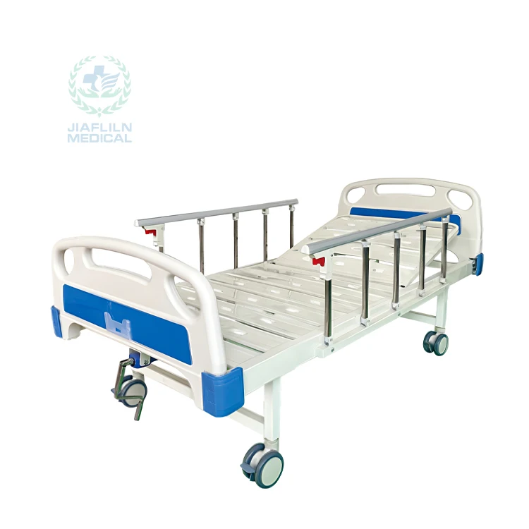 High quality double crank manual patient bed with dual function folding bed