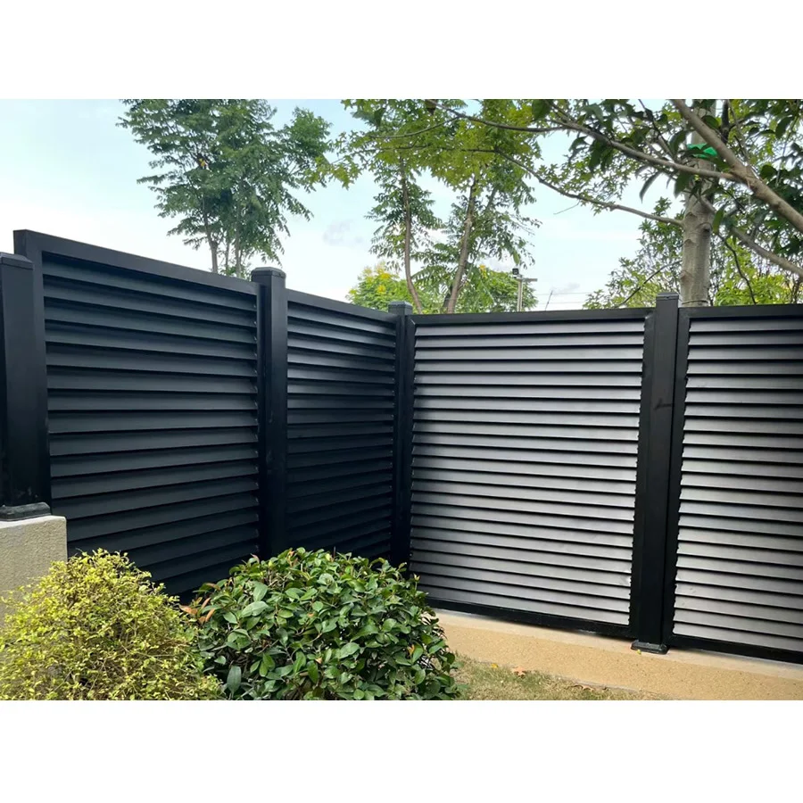 Customized Aluminum Louvered Blade Fencing Aluminium Horizontal Privacy Slat Garden Fence Panel