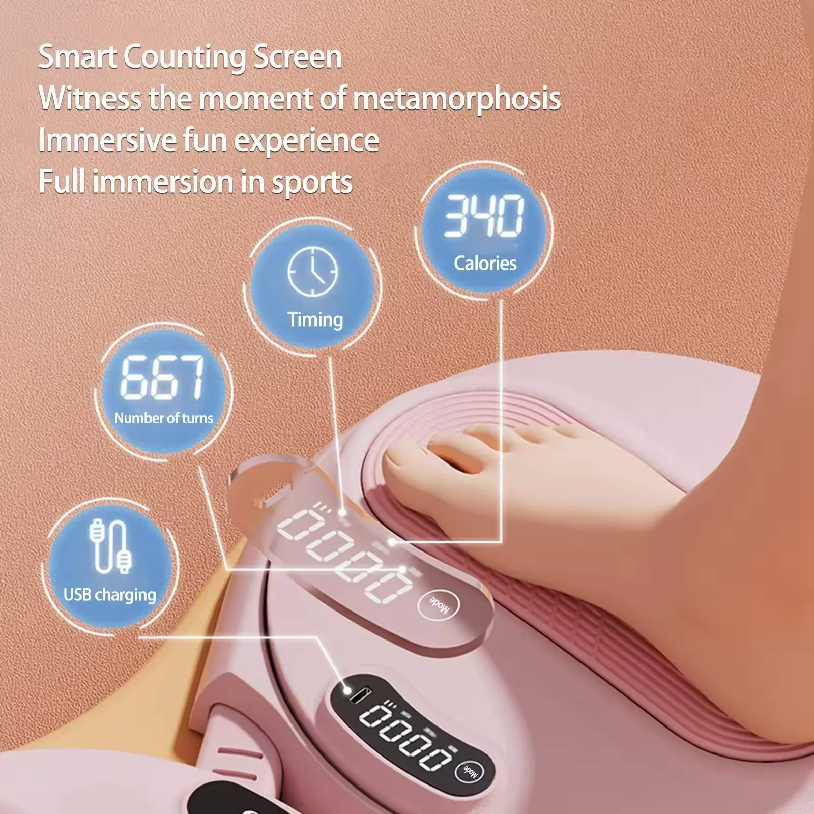 Adjustable Length Waist Twisting Plate Fitness Home Waist Disc Twister Board with Pull Rope for Bodybuilding and Weight Loss