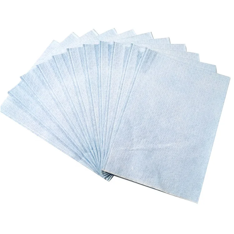 Disposable Molton Spunlaced Nonwoven Patient Body Cleaning Waterproof Washing Gloves