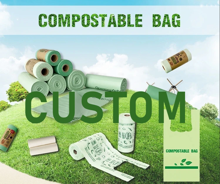 Custom Compostable 100% Biodegradable PLA Handle Bag Corn Starch Material Plastic Bag Biodegradable Plastic Bag for Clothes Gift