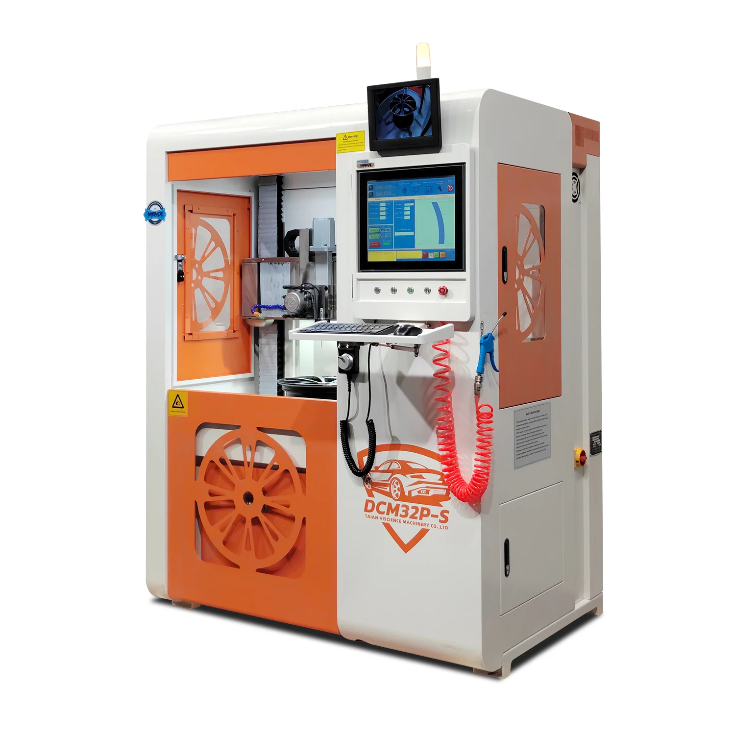 PC vertical alloy wheel repair machine and diamond cut rim polishing machine DCM32P-S