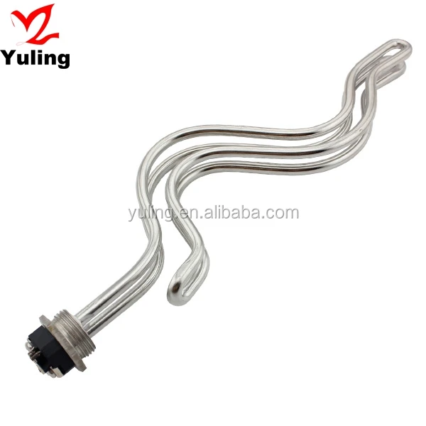 Customized Electric Tubular Brass Heating 1' Npt Flange Immersion Heater Element