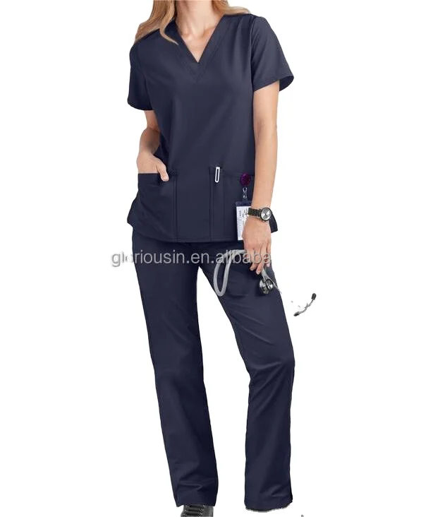 GloriousIn female scrub set 2023 library women spa uniform coat ot butter soft wicking infinity wholesale butter soft custom