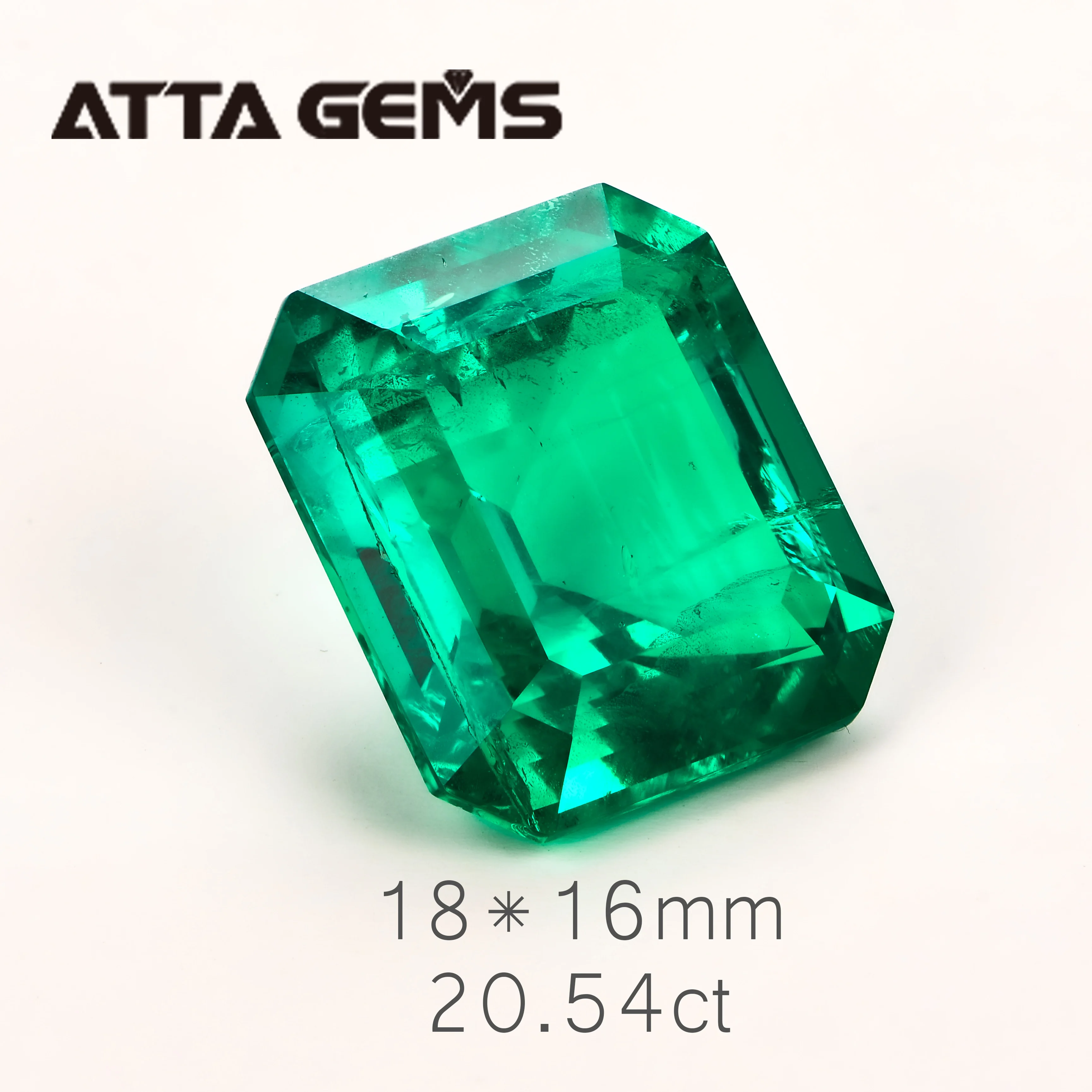 Factory Direct Sale 20.54ct 18*16mm  Hydrothermal Colombia Emerald Loose Gemstones For Sale Synthetic Lab Grown Emerald