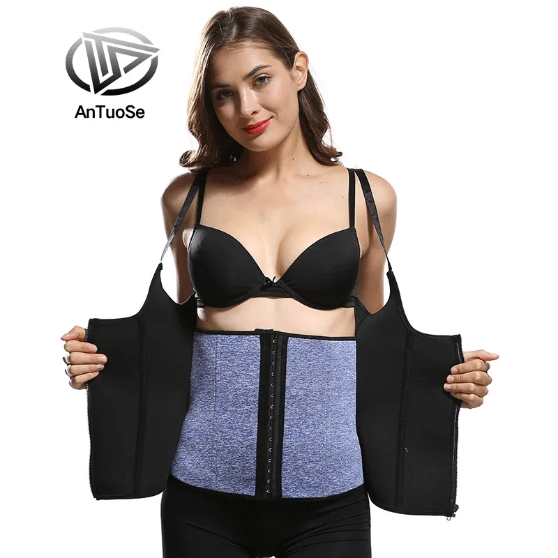 corsets istanbul turkey Zippered body-hugging vest corset pants Plus-size women bundle their waists with sweat bandana corset