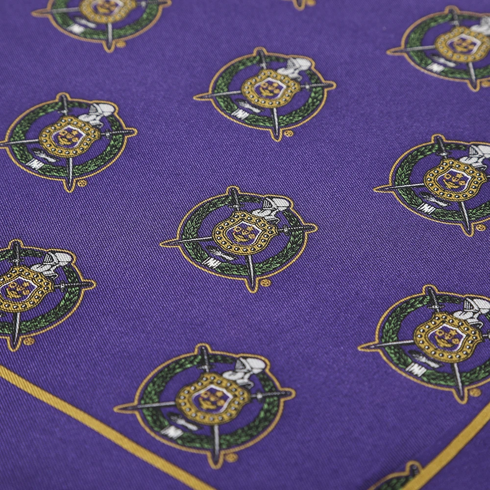 Custom Sorority Fraternity Pocket Square Silk OMEGA PSI PHI Purple Handkerchief Handmade Luxury OPP Pocket Square