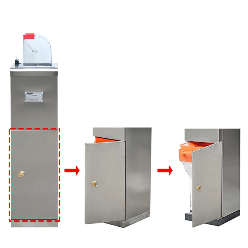 The Right Door Bus Fare Boxes By Stainless Steel Top Quality Promotional Coin Box In Bus The Anti theft Bus Cash Box