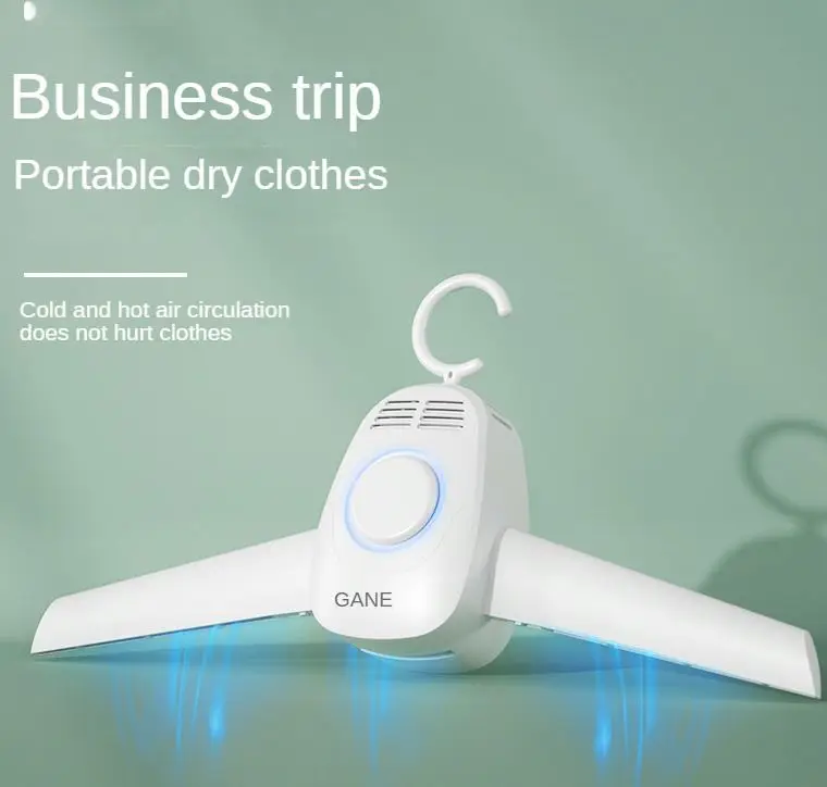 Portable Electric Mini Hot Air Clothes Dryer Rack Intelligent Hanger Foldable Machine Dryer Travel Clothes Dryer