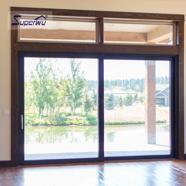 Hurricane Proof Impact Aluminum Balcony 4 Panel Sliding Glass Door Exterior