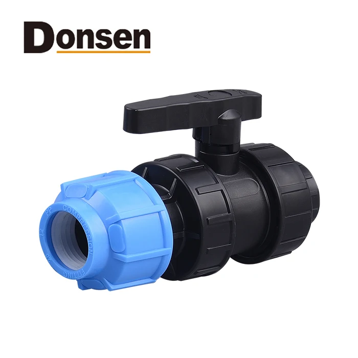 pipes and fittings joint PP valve compression irrigation valve quick connect agriculture manual male/female thread valve
