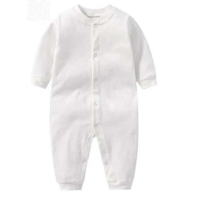 
Пользовательская Одежда для новорожденных из органического хлопка, стильная одежда для маленьких мальчиков и девочек, Детский комбинезон без рисунка 