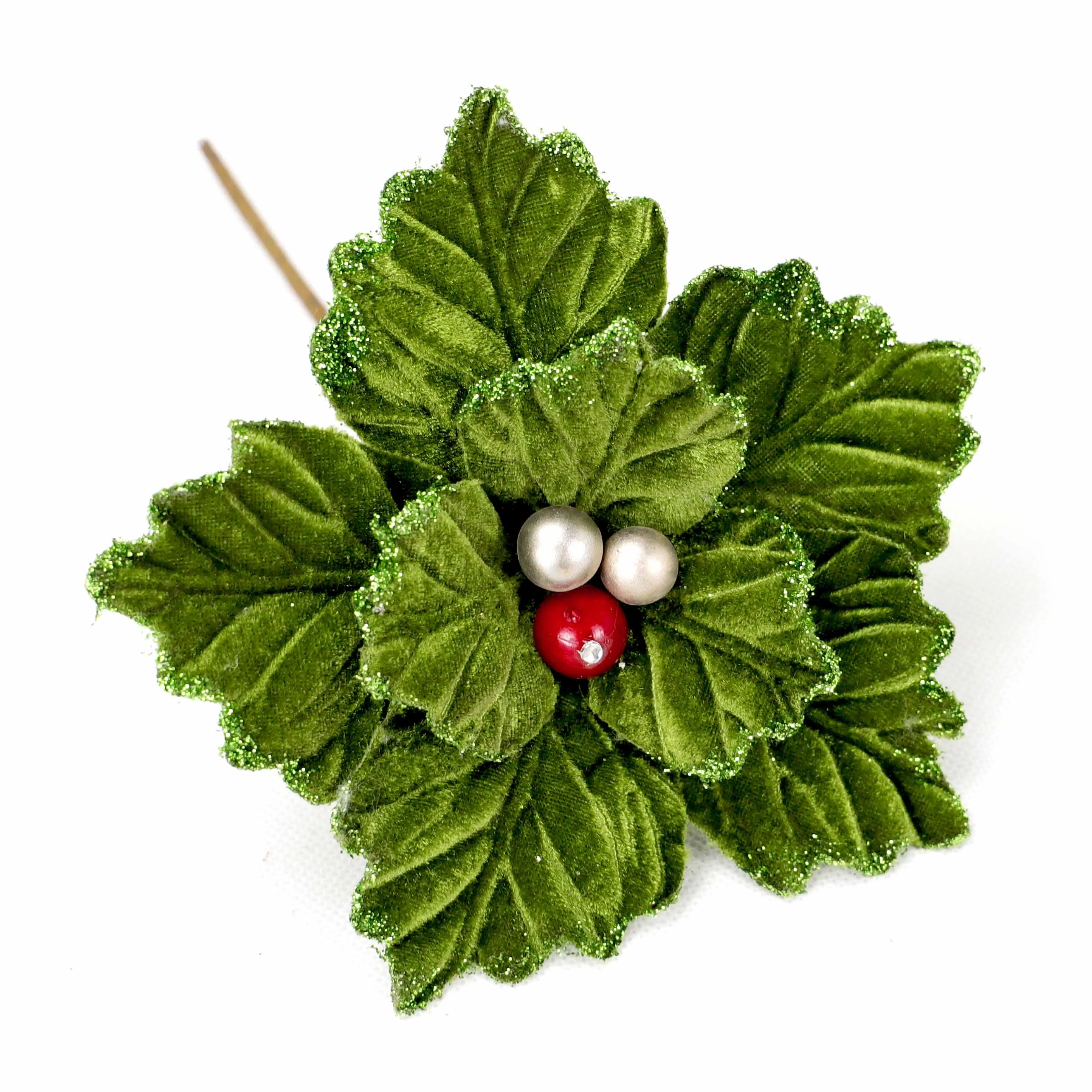 Wholesale Artificial Flower Christmas Decorative Floral Xmas Wreath Garland Accessories Handcrafting Poinsettia