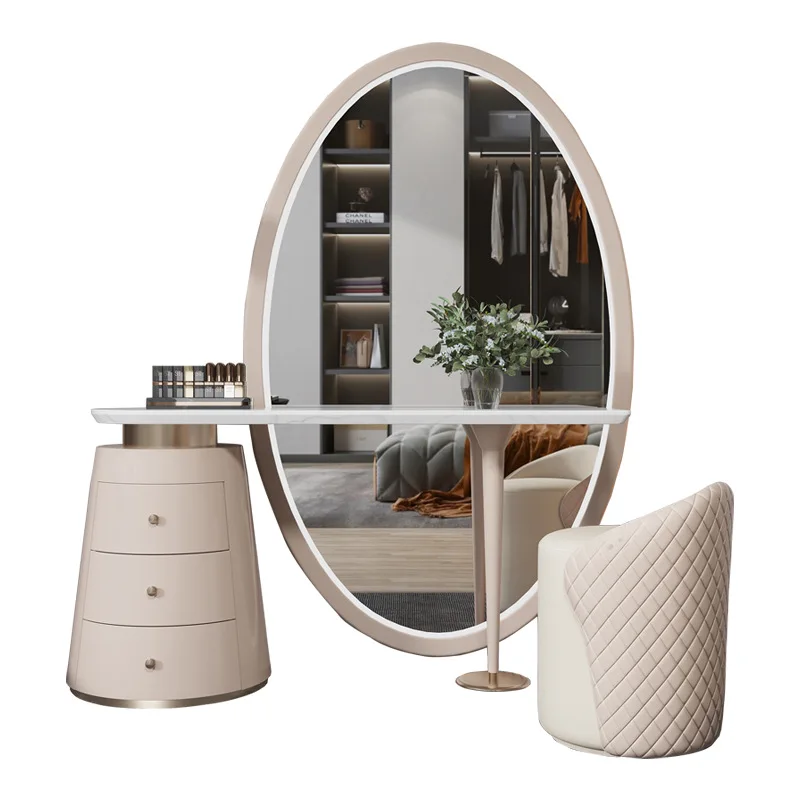 Home Furniture Wooden Dressing Table Makeup Designs Mirror With Drawer Set Modern White Mesadressing table designs simple