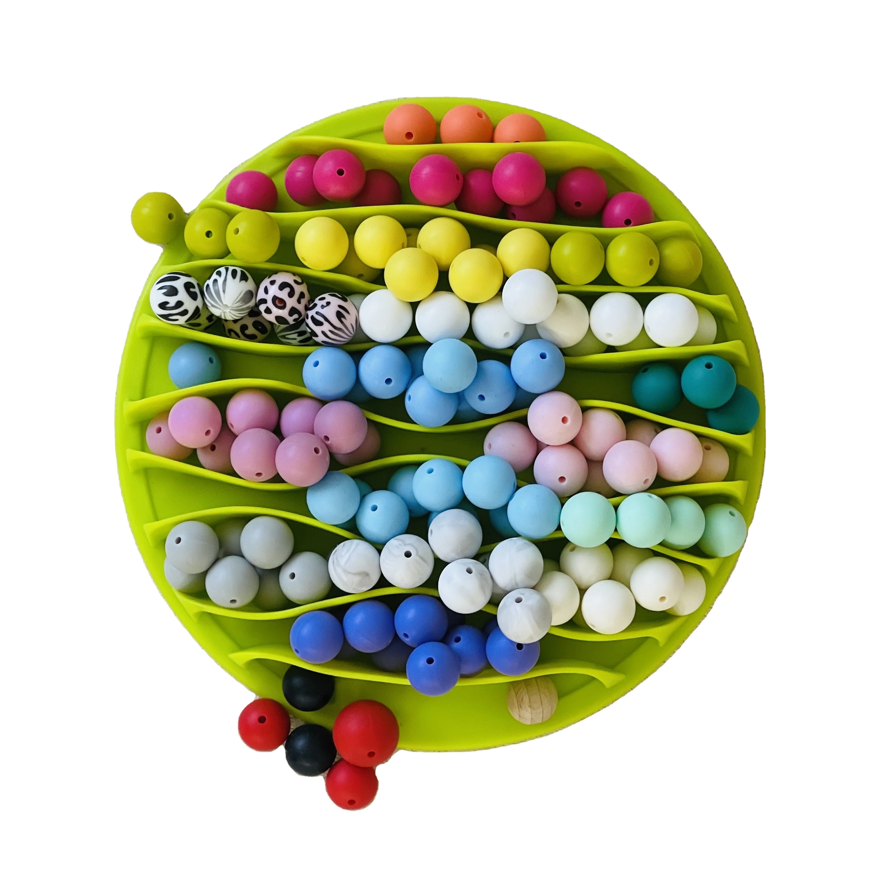 BPA Free Chewable silicone teething beads custom 12mm