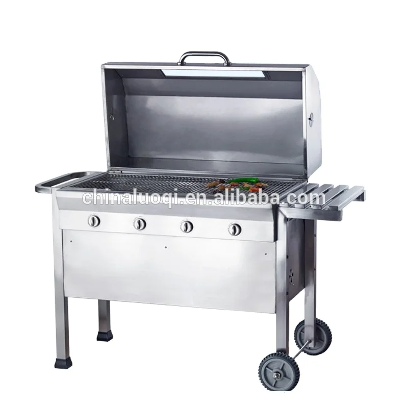 Large Outdoor Charcoal Smokeless Bbq Grill Commercial outdoor gas bbq grill kitchen stainless steel bbq gas grill