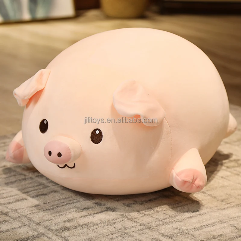 soft stuffed plush animal toys laying down custom stuffed pig plush toys pillow for kids girl