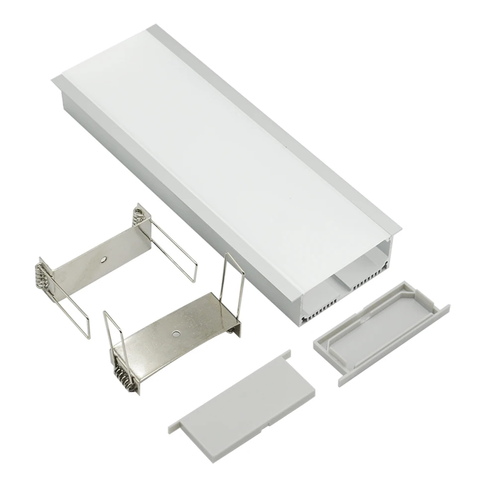90x32mm Recessed aluminum led strip profile light for linear office lighting