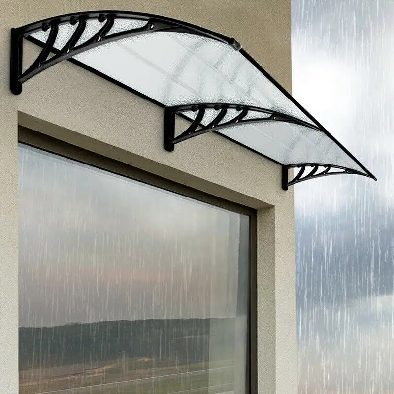 high tensile solid polycarbonate sheet door awning for residential application