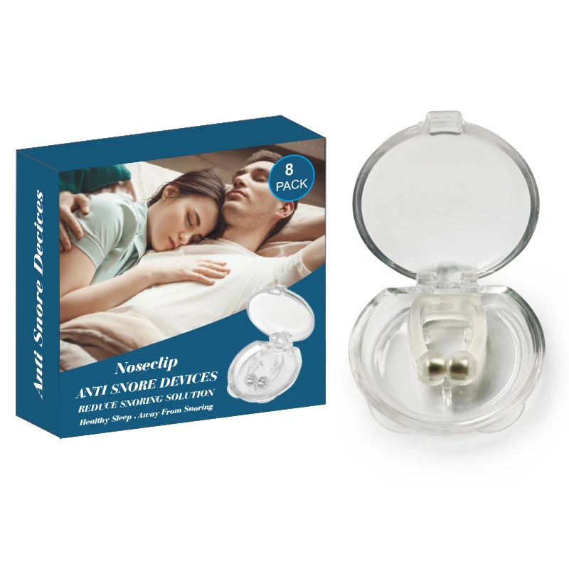 Custom 2/4/8 Pack Stop Anti Snoring Devices Aid Sleep Solution Nasal Dilator Silicone Magnetic Anti Snore Breathing Nose Clips