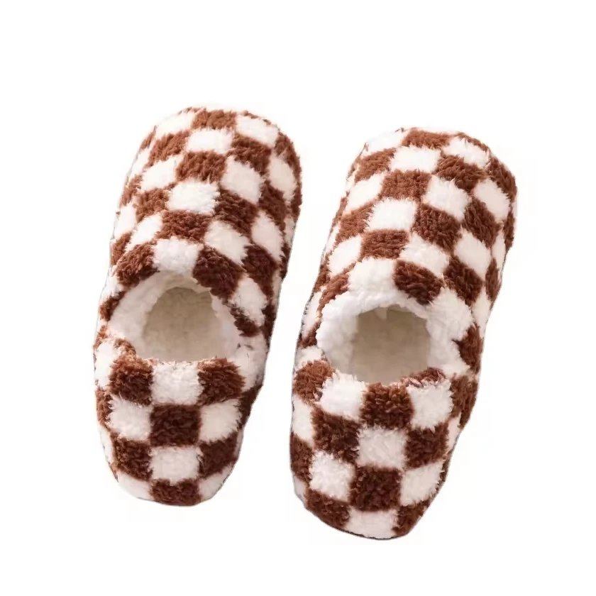 Cheap custom logo patterns thick comfortable slipper floor antislip lined winter warm fuzzy sherpa fleece socks for women