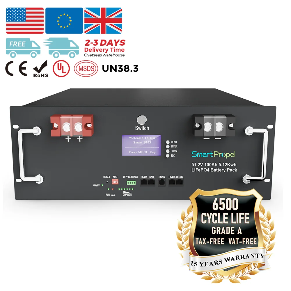 Solar Household ESS 48V 100Ah 200Ah  Rack Mounted  48V 50Ah Lithium Ion Battery LiFePO4 Battery 3.2V Prismatic Cell in Parallel