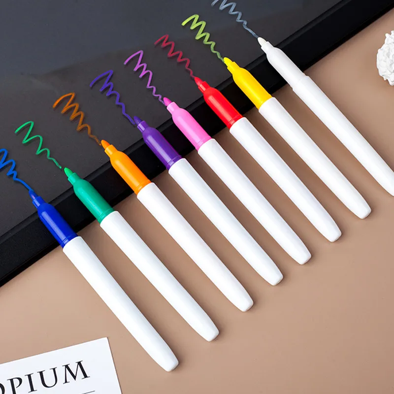 Маркеры для мытья окон с жидким мелом стираемые на воде маркеры рисования со стеклом влажные белым