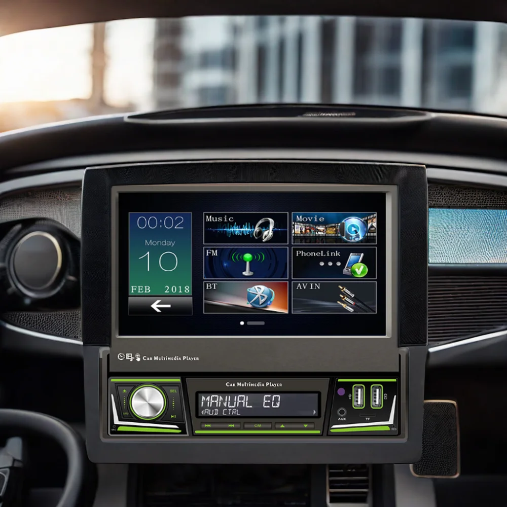 Универсальное 7-дюймовое автомобильное радио с ЖК-дисплеем