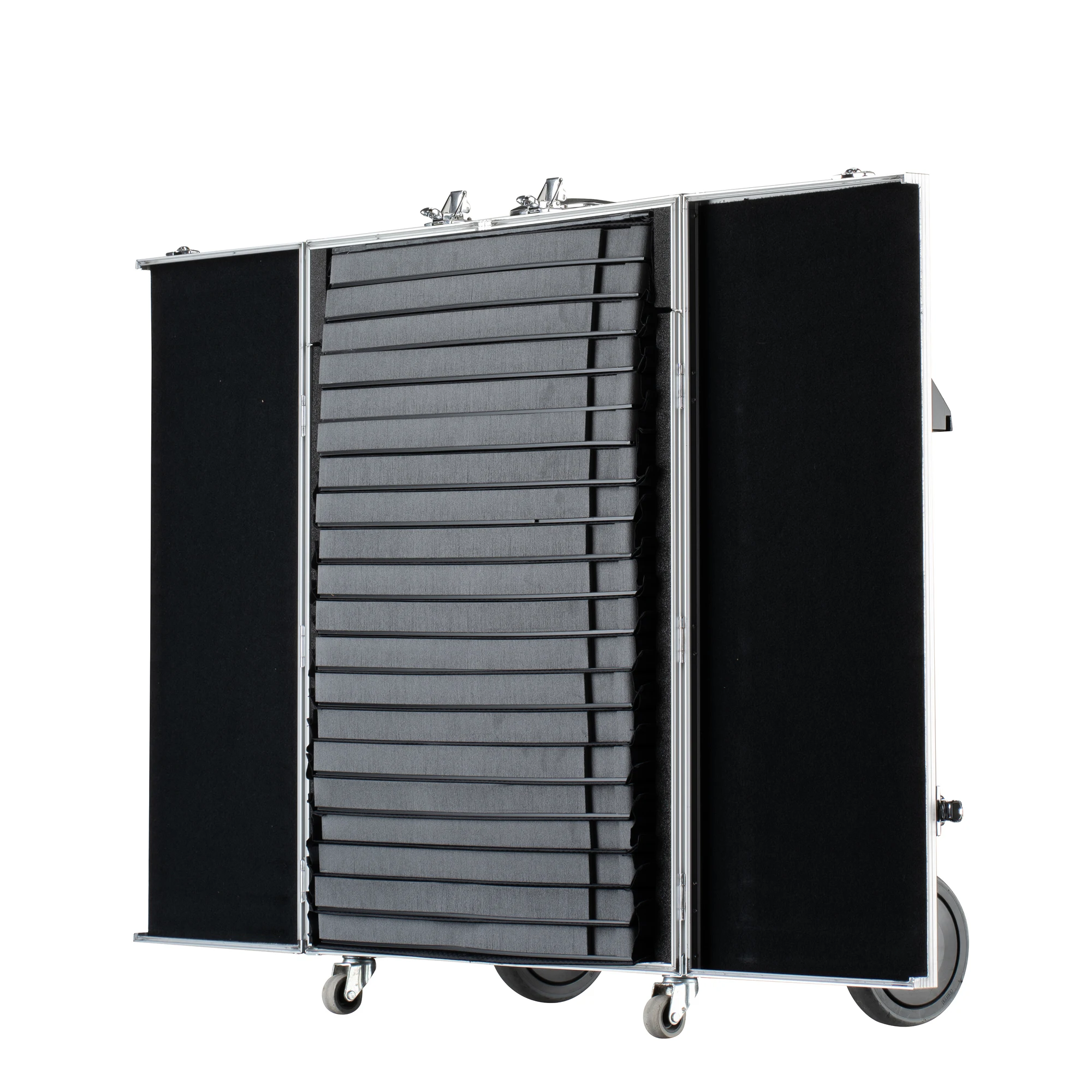 Packaging pull up samplecase classic 86L drawer cabinet fashion glasses display for showcase
