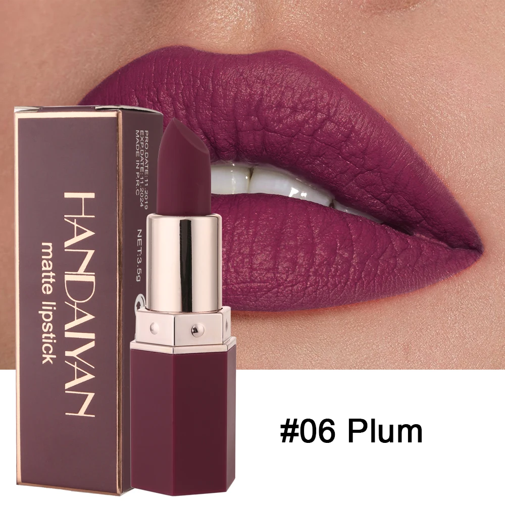 Wholesale HANDAIYAN English matte lipstick makeup set, matte long-lasting non-stick cup non-fading waterproof lip gloss