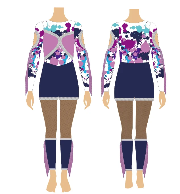 custom design Jazz stage training Performance Wear dancewear majorette uniform dance costume outfits with fringe for women team