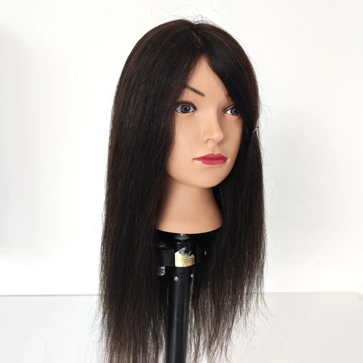 24 Inches Female Human Hair Doll Manikin Wholesale Mannequin With  Hair Hairdressing Mannequins Training Head For Barber