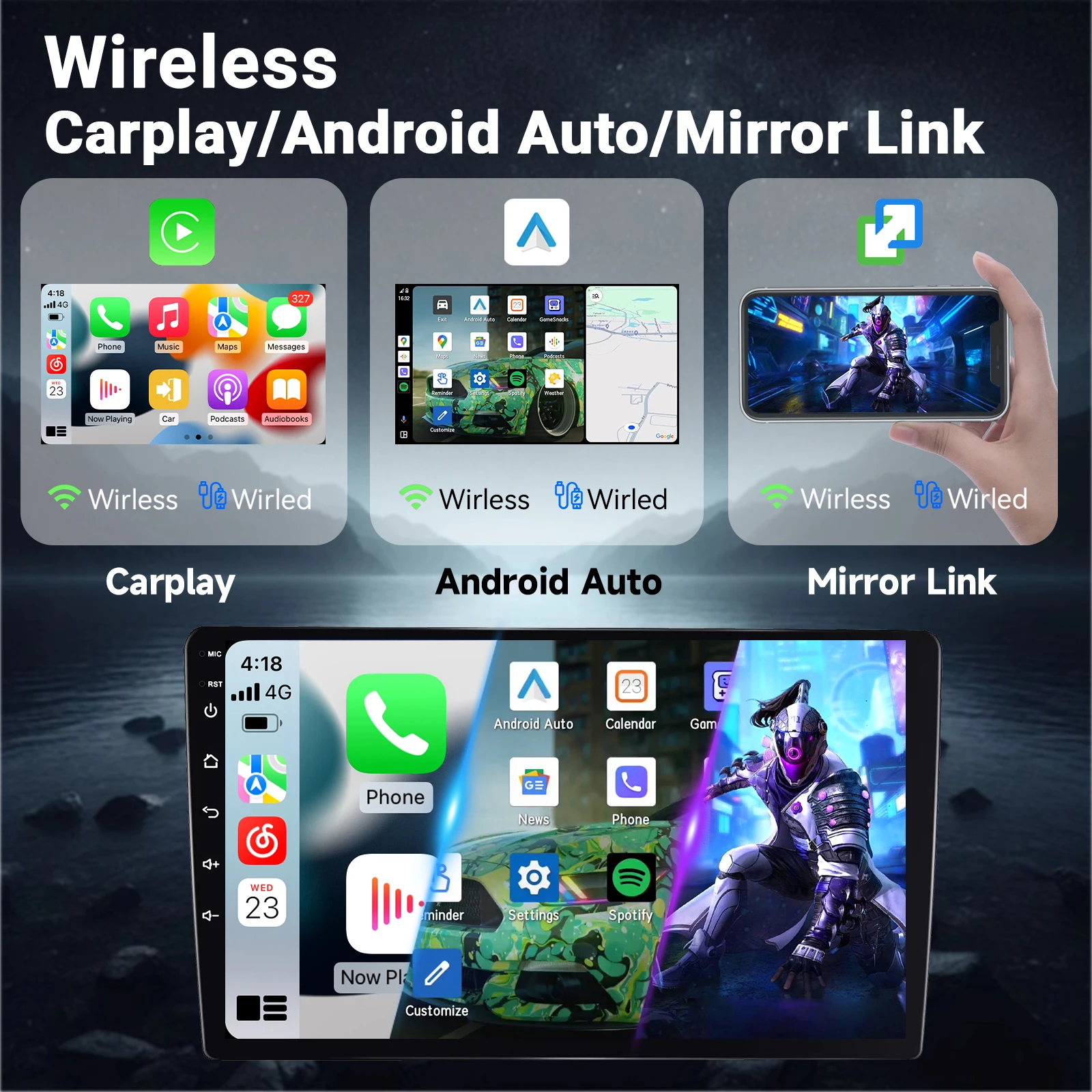 9 дюймов 8 ядер 2 + 32 ГБ Android система IPS экран GPS навигация беспроводной Carplay FM DVD-плеер автомобиля для Hyundai Elantra 2014-2015