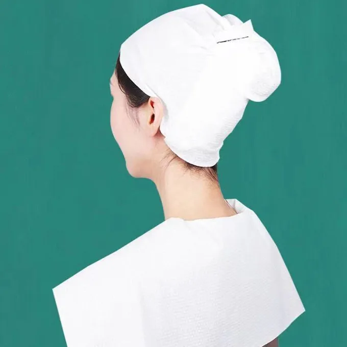 Disposable Biodegradable White Embossed Salons Hairdressing Towels