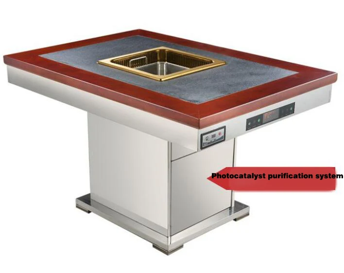Commercial Shabu Shabu Hot Pot Electric Table Hot Pot Dining Table Built in Hot Pot Table
