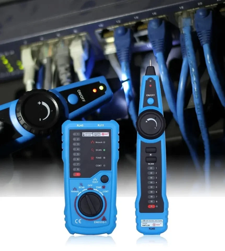 FWT11 Multifunctional Network Cable Tracer RJ11 RJ45 Telephone Wire Tracker Ethernet LAN Network Cable Tester LED Line Finder