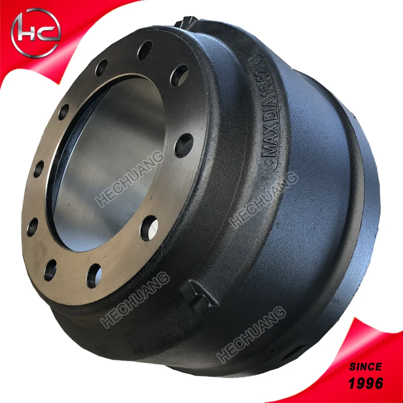 Тормозной барабан и ступица колеса для полуприцепа