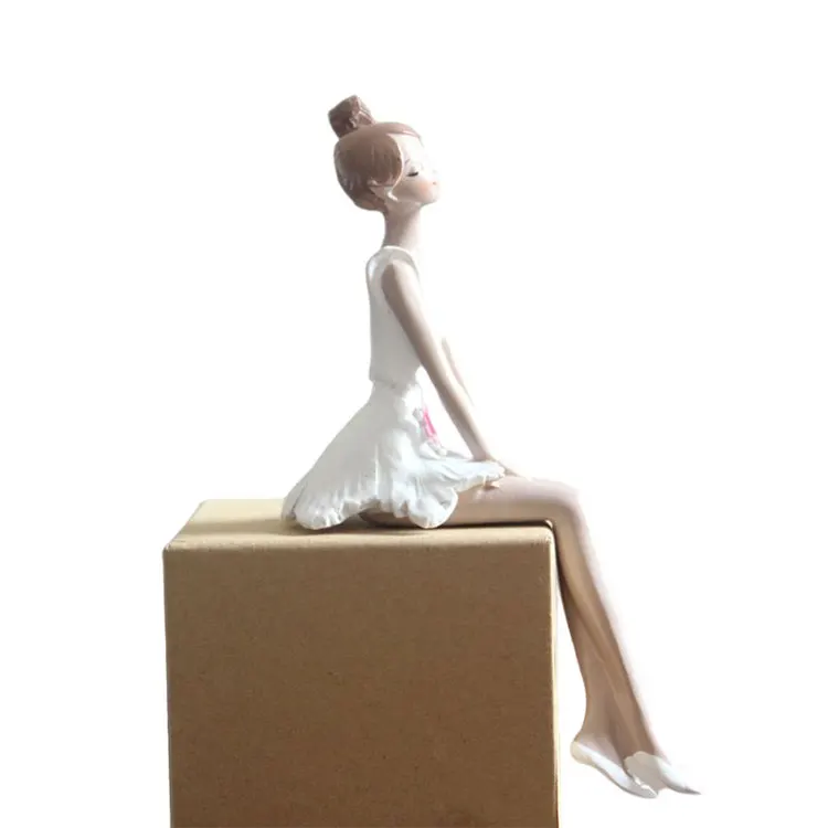 
Dress Slim Beautiful Resin Sister Girl Figurine Tabletop Figure Ornaments Living Room Decoration 