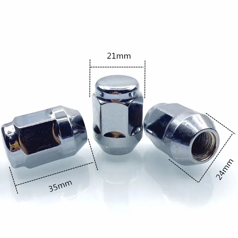 Wheel Lug Nut M12 * 1.25 Steel Wheel nuts M12 * 1.5 Chrome Plated Locking Lug Nuts