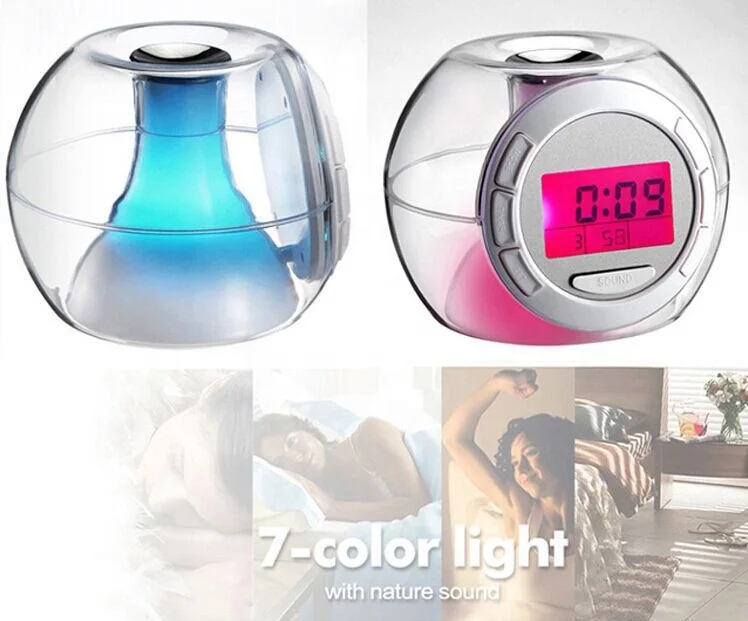 digital Desk table Alarm Clock Calendar countdown timer Electronic with Nature Sound Music ringer Creative gifts logo custom