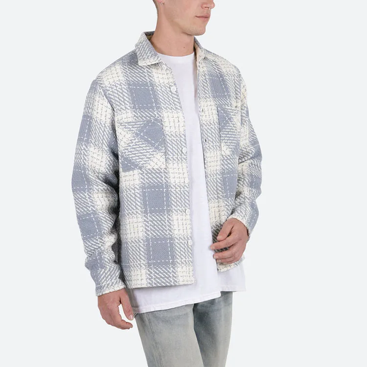 China wholesale custom classic button up heavy plaid flannel shirt