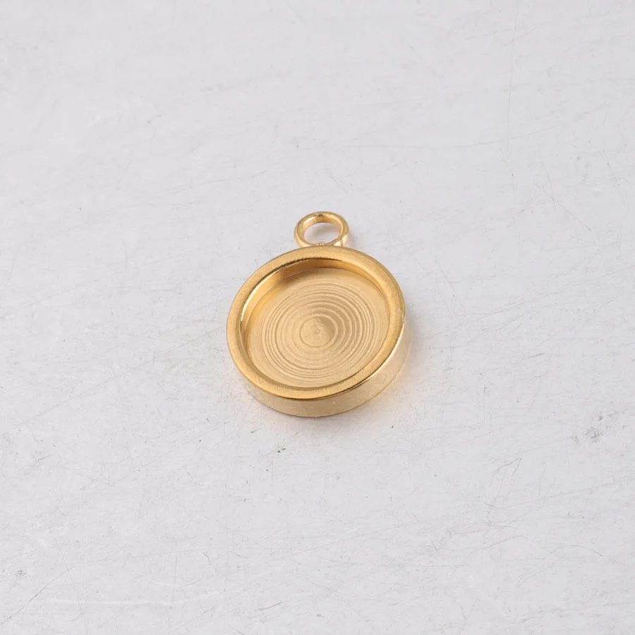 Stainless Steel Oval Round Square Pendant Cabochon Base Setting Tray Blank Charms for Jewelry Making Supplies Wholesale