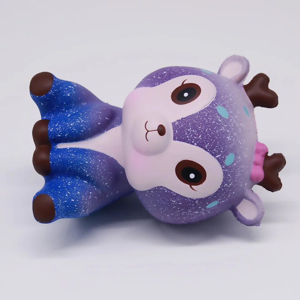 2024 New Custom Squeeze Toys  4.3 Inch Galaxy Cream Scented Slow Rising Squish Deer Kids Toys Animals Deel Gifts