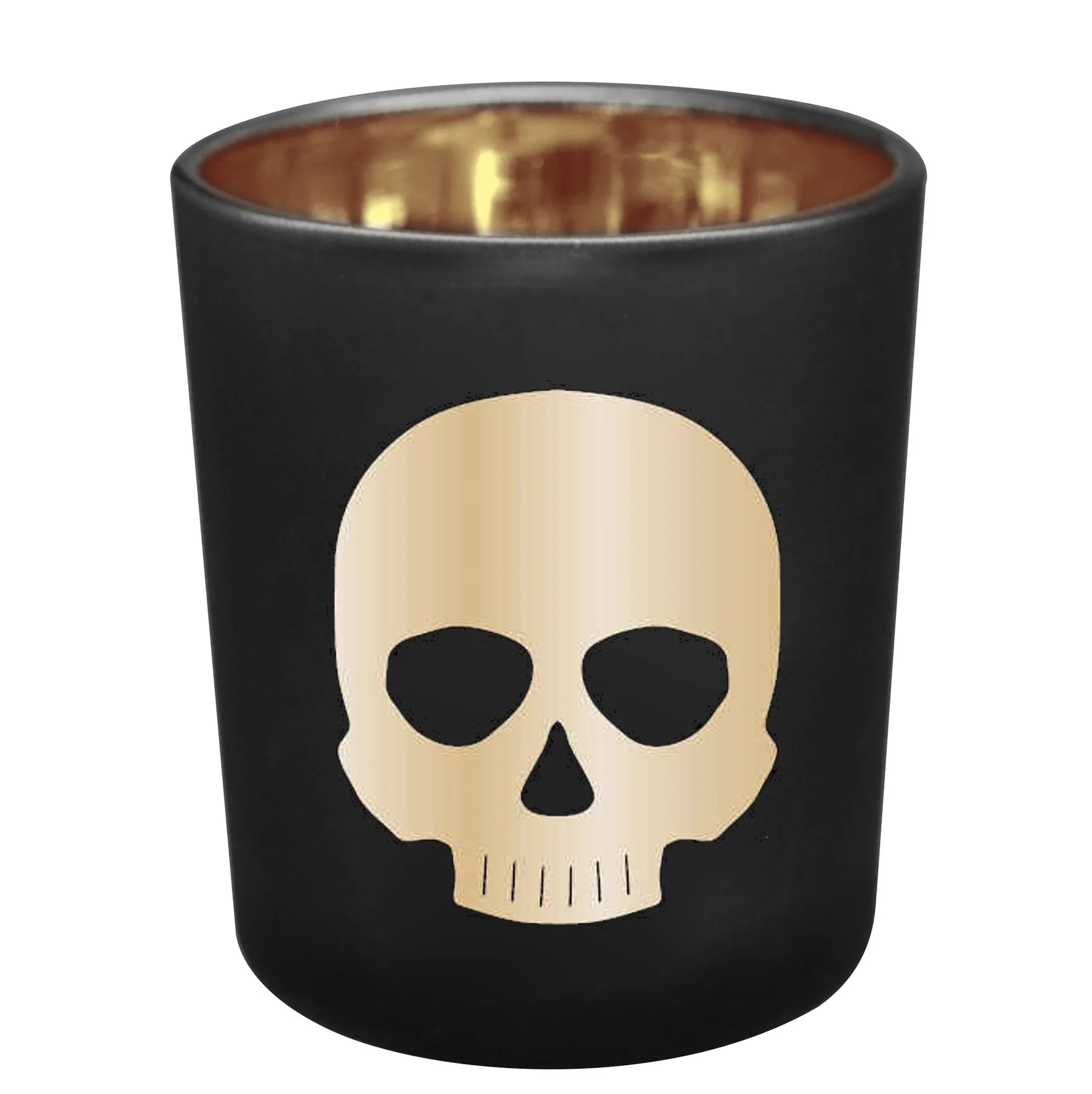 Black Frosted Gold Electroplated  Glass Candle Holder with different pattern