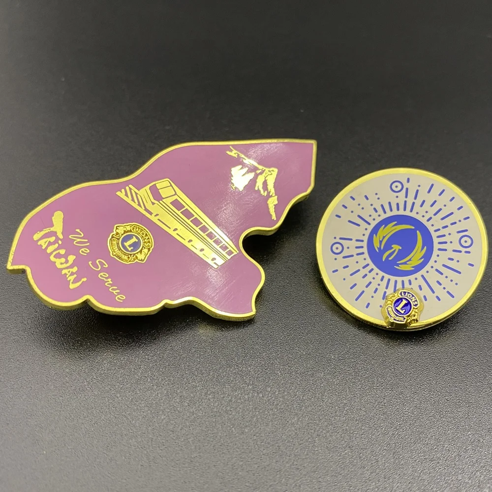 Красочная жесткая эмалированная булавка для лацкана, Золотая позолоченная булавка для игральных карт, булавка для воротника